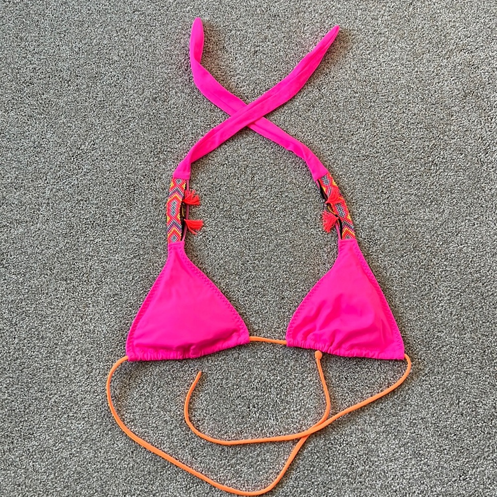Pink and Orange Bikini Top